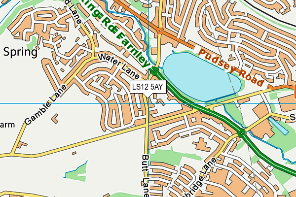 LS12 5AY map - OS VectorMap District (Ordnance Survey)