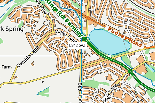 LS12 5AZ map - OS VectorMap District (Ordnance Survey)
