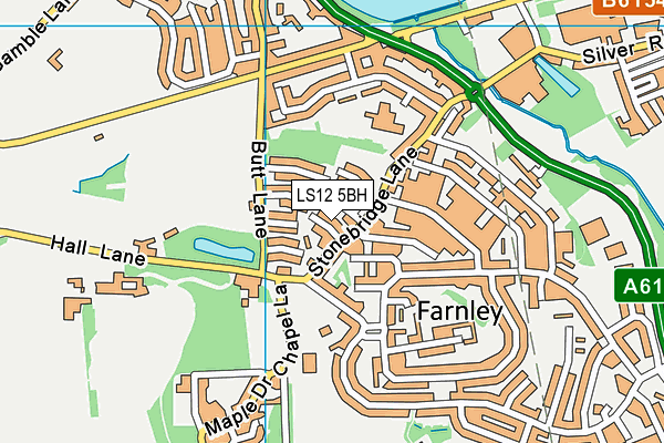 LS12 5BH map - OS VectorMap District (Ordnance Survey)
