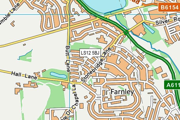 LS12 5BJ map - OS VectorMap District (Ordnance Survey)