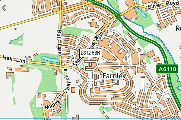 LS12 5BN map - OS VectorMap District (Ordnance Survey)