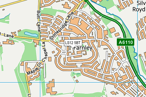 LS12 5BT map - OS VectorMap District (Ordnance Survey)