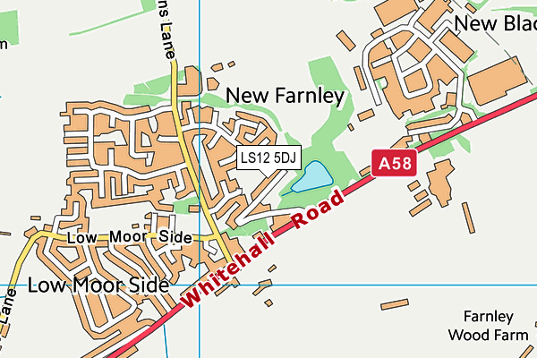 LS12 5DJ map - OS VectorMap District (Ordnance Survey)