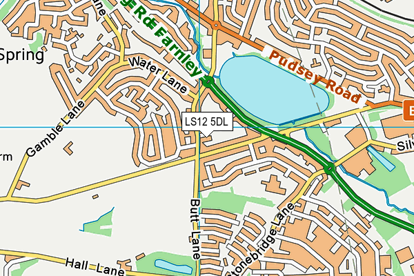 LS12 5DL map - OS VectorMap District (Ordnance Survey)