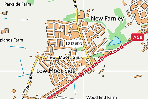 LS12 5DN map - OS VectorMap District (Ordnance Survey)