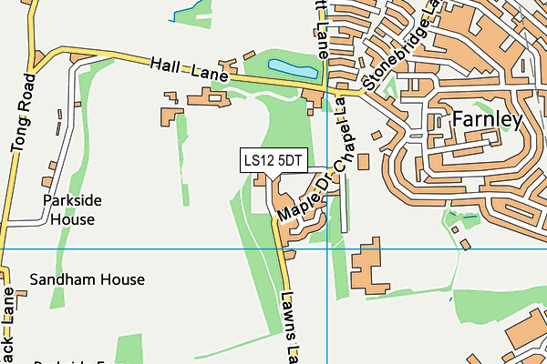 LS12 5DT map - OS VectorMap District (Ordnance Survey)