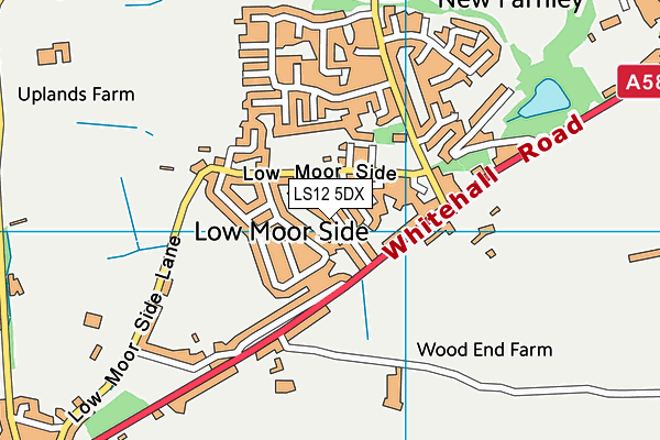 LS12 5DX map - OS VectorMap District (Ordnance Survey)