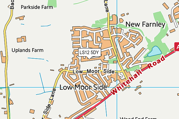 LS12 5DY map - OS VectorMap District (Ordnance Survey)