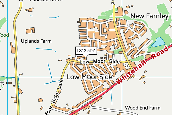LS12 5DZ map - OS VectorMap District (Ordnance Survey)