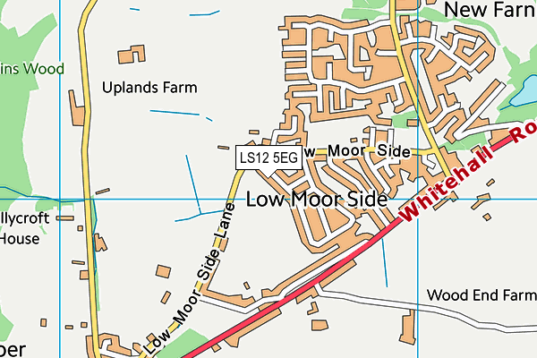 LS12 5EG map - OS VectorMap District (Ordnance Survey)