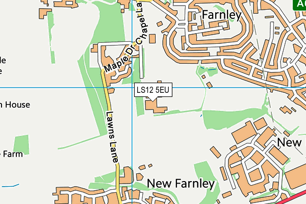 LS12 5EU map - OS VectorMap District (Ordnance Survey)