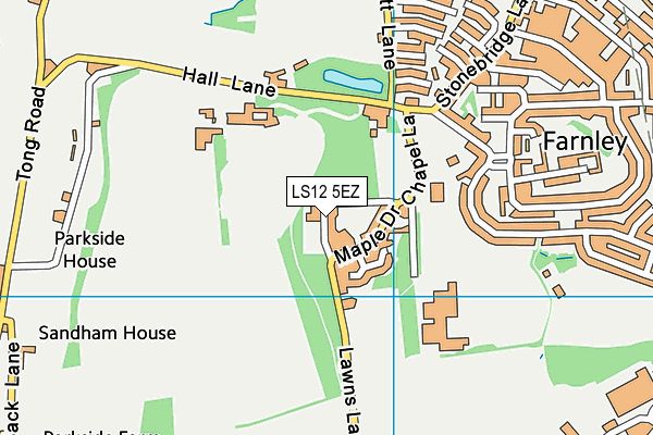 LS12 5EZ map - OS VectorMap District (Ordnance Survey)
