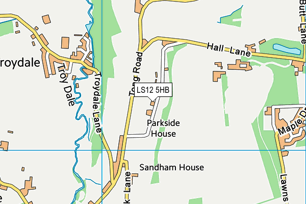 LS12 5HB map - OS VectorMap District (Ordnance Survey)