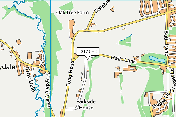 LS12 5HD map - OS VectorMap District (Ordnance Survey)