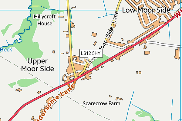 LS12 5HY map - OS VectorMap District (Ordnance Survey)