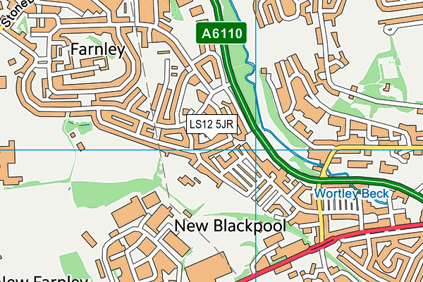 LS12 5JR map - OS VectorMap District (Ordnance Survey)