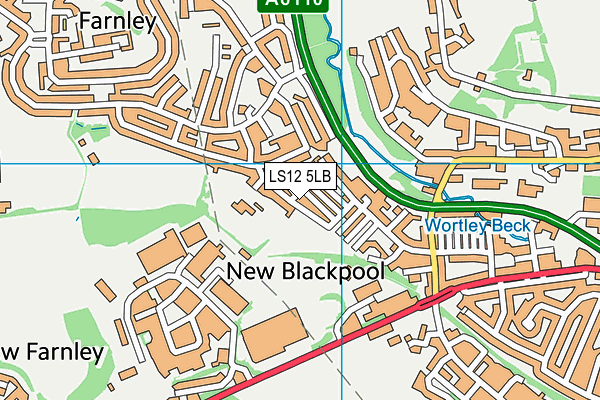 LS12 5LB map - OS VectorMap District (Ordnance Survey)