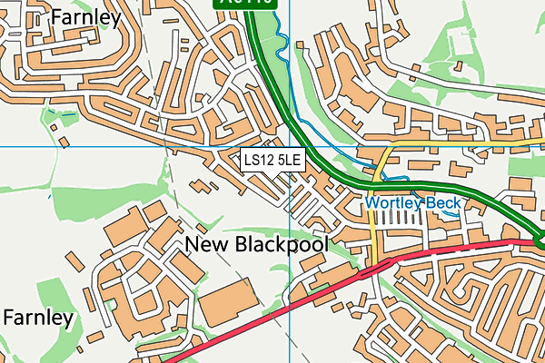 LS12 5LE map - OS VectorMap District (Ordnance Survey)