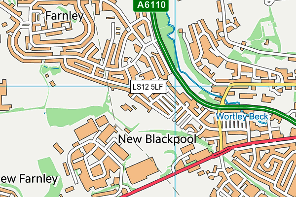 LS12 5LF map - OS VectorMap District (Ordnance Survey)