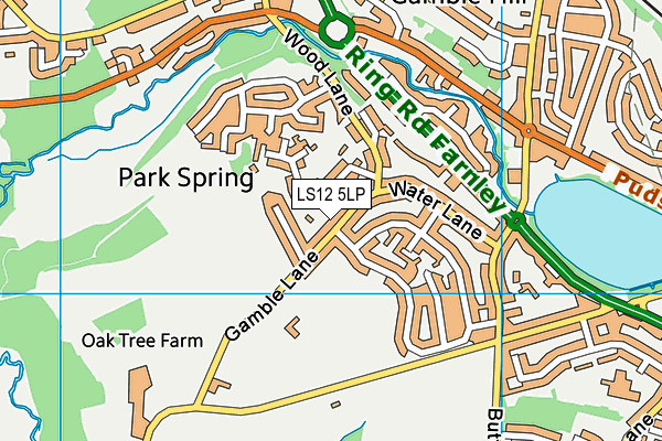 LS12 5LP map - OS VectorMap District (Ordnance Survey)