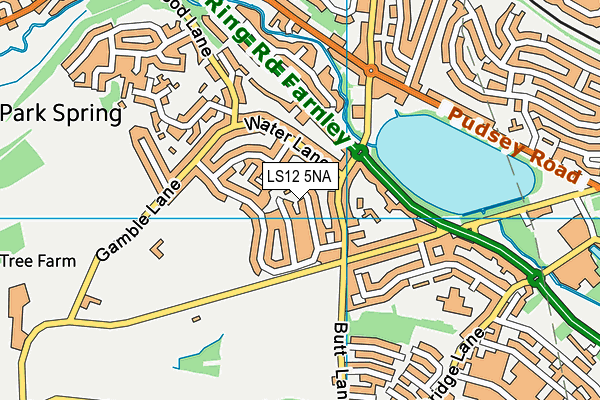 LS12 5NA map - OS VectorMap District (Ordnance Survey)
