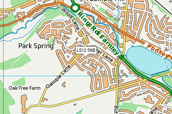 LS12 5NB map - OS VectorMap District (Ordnance Survey)