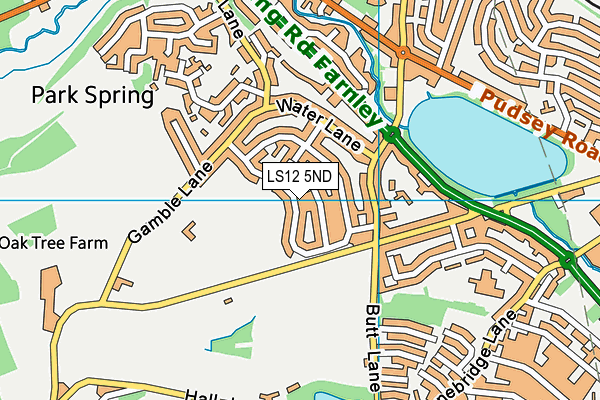 LS12 5ND map - OS VectorMap District (Ordnance Survey)