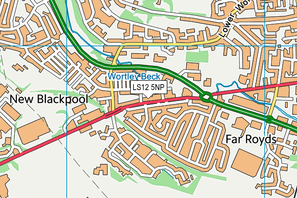 LS12 5NP map - OS VectorMap District (Ordnance Survey)