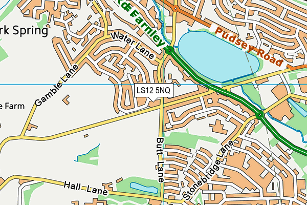 LS12 5NQ map - OS VectorMap District (Ordnance Survey)