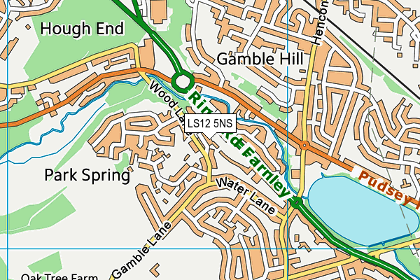 LS12 5NS map - OS VectorMap District (Ordnance Survey)