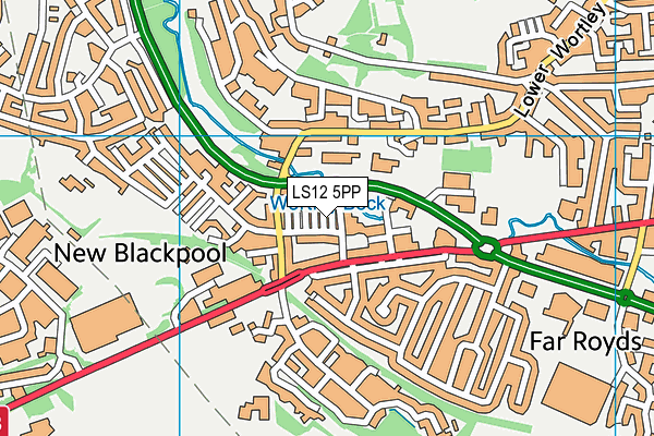 LS12 5PP map - OS VectorMap District (Ordnance Survey)