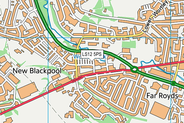 LS12 5PS map - OS VectorMap District (Ordnance Survey)