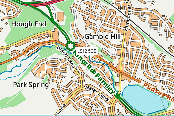 LS12 5QD map - OS VectorMap District (Ordnance Survey)