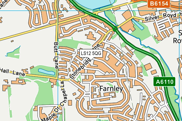 LS12 5QG map - OS VectorMap District (Ordnance Survey)