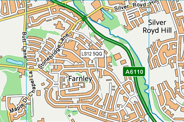 LS12 5QQ map - OS VectorMap District (Ordnance Survey)