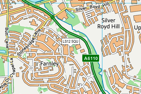 LS12 5QU map - OS VectorMap District (Ordnance Survey)