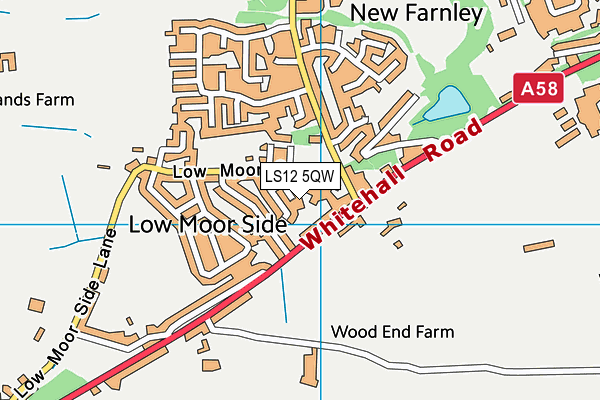 LS12 5QW map - OS VectorMap District (Ordnance Survey)