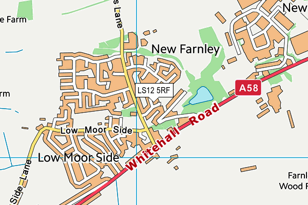 LS12 5RF map - OS VectorMap District (Ordnance Survey)