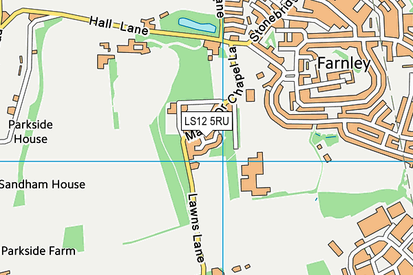 LS12 5RU map - OS VectorMap District (Ordnance Survey)
