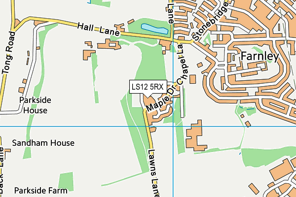 LS12 5RX map - OS VectorMap District (Ordnance Survey)