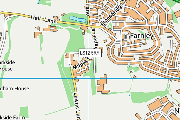LS12 5RY map - OS VectorMap District (Ordnance Survey)