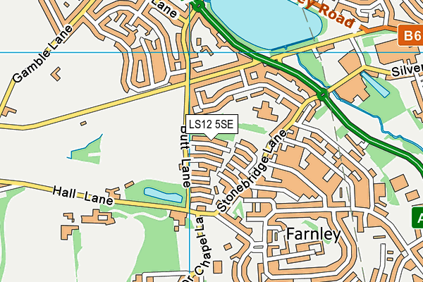 LS12 5SE map - OS VectorMap District (Ordnance Survey)