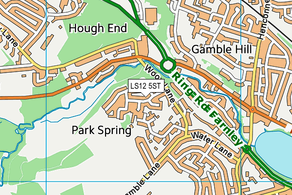 LS12 5ST map - OS VectorMap District (Ordnance Survey)