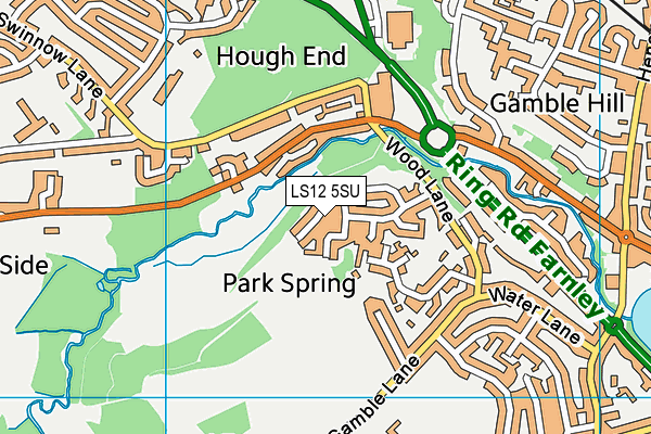 LS12 5SU map - OS VectorMap District (Ordnance Survey)