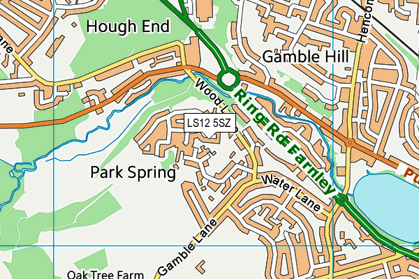 LS12 5SZ map - OS VectorMap District (Ordnance Survey)