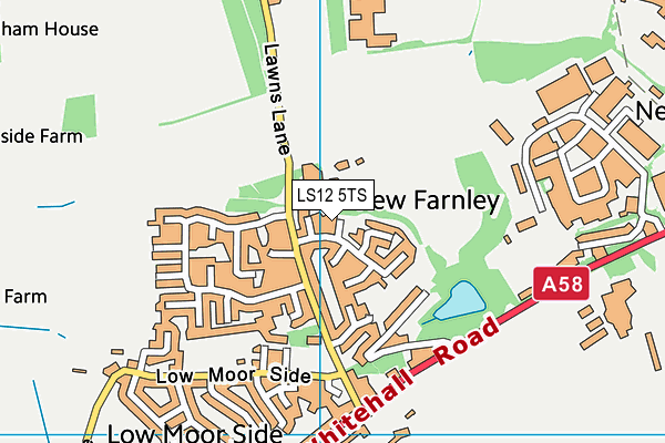 LS12 5TS map - OS VectorMap District (Ordnance Survey)