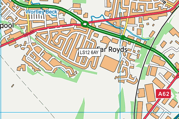 LS12 6AY map - OS VectorMap District (Ordnance Survey)