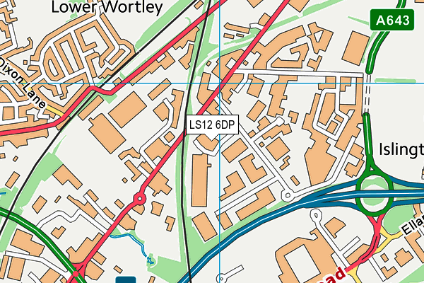 LS12 6DP map - OS VectorMap District (Ordnance Survey)