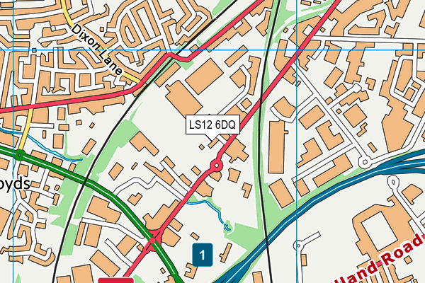 The Elland Academy map (LS12 6DQ) - OS VectorMap District (Ordnance Survey)