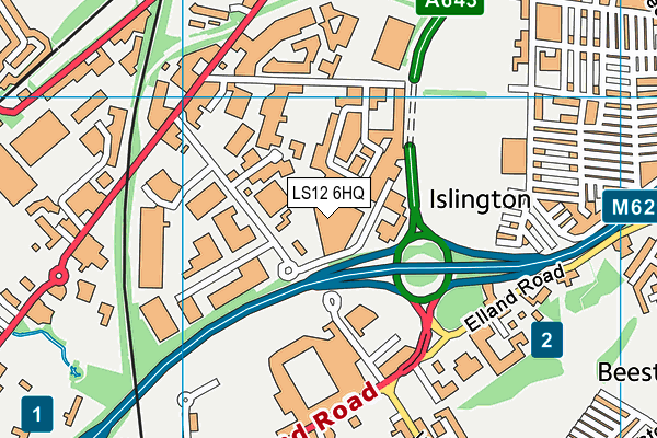 LS12 6HQ map - OS VectorMap District (Ordnance Survey)